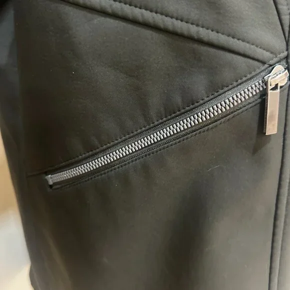 French Connection Softshell Sherpa Lined Hooded Coat Dark Olive Women’s 1X - Picture 12 of 15